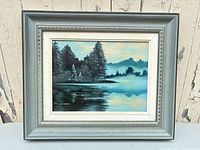 Front view of framed painting