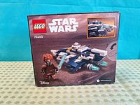 Front of sealed LEGO Star Wars 75400 box showing contents and Plo Koon minifigure