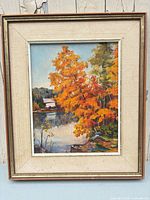 Front view of framed M. Markowsky oil painting