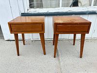 Front view of both side tables