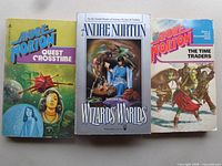 Front covers of three Andre Norton paperback books