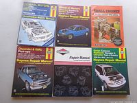 Six manuals including GM J-Body, Cavalier/Sunbird, Small Engines, Chevy & GMC Pick-ups, Briggs & Stratton, Dodge Caravan etc.
