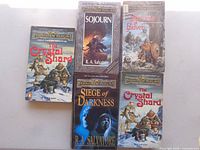 Front covers of five Forgotten Realms paperbacks