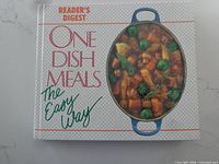 Front cover of Reader's Digest One Dish Meals The Easy Way hardcover cookbook
