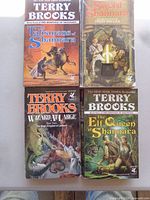 Front covers of all four Terry Brooks paperbacks