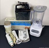 All appliances grouped together showing condition and included accessories