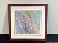 Full view of framed print showing frame, mats and artwork