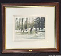 Full view of framed lithograph