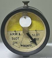 Front view showing dial and pointer