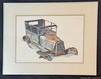 Full view of framed print showing artwork and frame