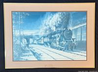 Full view of framed print showing artwork, mat and frame