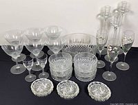 Entire lot showing all glassware pieces