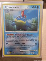 Front of Croconaw reverse holo card in sleeve