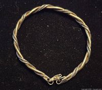 Full view of sterling silver rope-twist bracelet