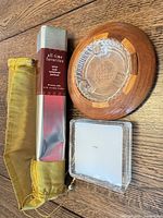 all items together – candle, ashtray, incense sleeve, holder pouch