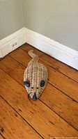 Top view of full wicker animal figurine showing size and design