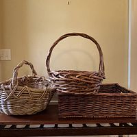 All three wicker baskets grouped