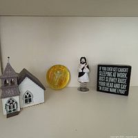 Group shot showing all four items together on shelf