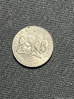Reverse side showing American bison design and legends