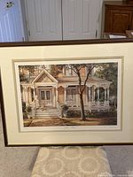 Front view of framed "Yellow Ribbons" print in mat and frame