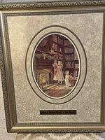 Full view of framed print with mat and frame