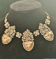 Full view of necklace showing overall design and adjustable chain