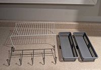 all items: shelf riser, hook rack, two baskets