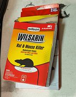 Front of Wilsarin pellets box on top of Catchmaster package