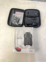 Drone, controller, case, accessories, box overview