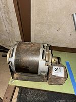 Overall view of Westinghouse motor on base