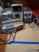 Lenoxx boombox, Durabrand stereo set, boxed Durabrand boombox grouped together