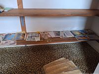 Wide shot of entire assortment on shelf