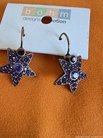 earrings on card front view