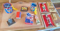 Overall view of lot items on tray