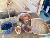 Group shot of all baskets on table
