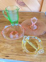 Group shot showing all four pieces together on table