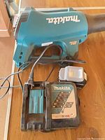Makita blower, DC18RC charger, 18V battery pack