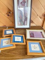 All six framed pieces displayed together
