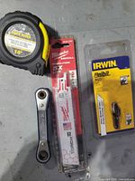 All four items grouped on work surface