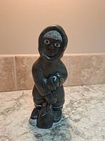front view of soapstone Inuit figure