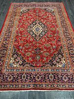 Full view of Kashan Persian rug