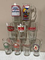 Pyramid view of all nine glasses