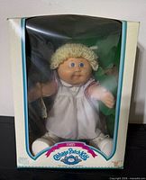 Front view of boxed Cabbage Patch Kids doll