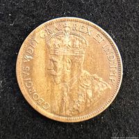 Obverse view showing King George V portrait and legend