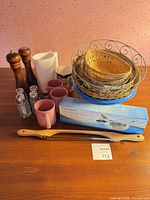 All items grouped on table