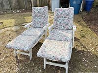 Front view of both chaise lounges with cushions