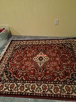 Top view of rug showing pattern and color