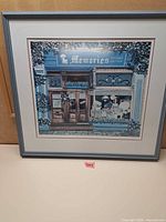 Overall view of framed storefront print