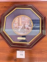 Full view of octagonal framed print