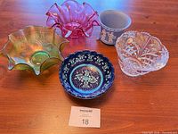 all five decorative pieces displayed on table